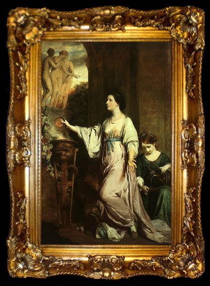 framed  Sir Joshua Reynolds Lady Sarah Bunbury Sacrificing to the Graces, ta009-2